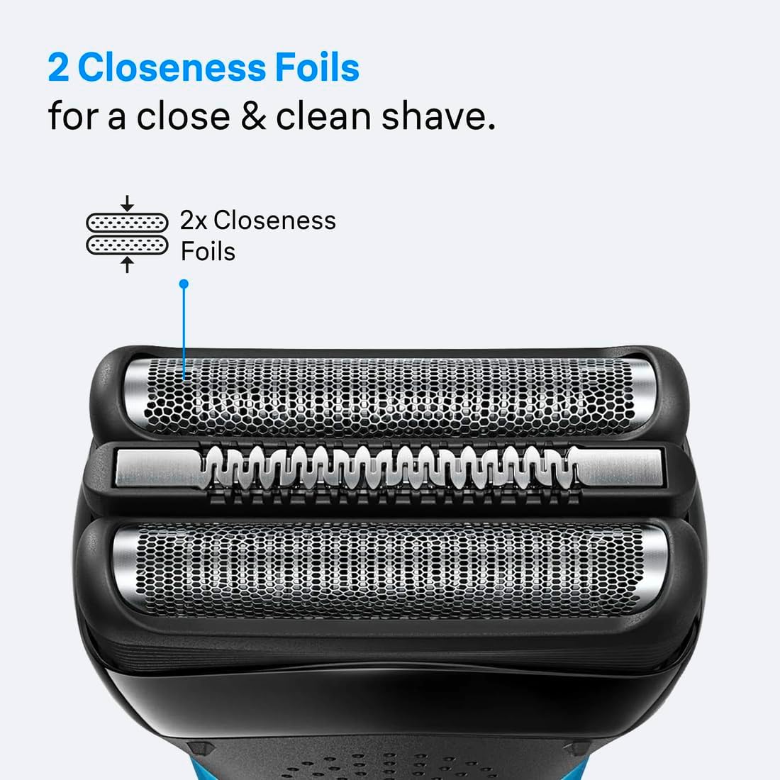 Detalle de Braun Series 3 Electric Shaver 300BT (Grey) with Beard Trimmer Attachment