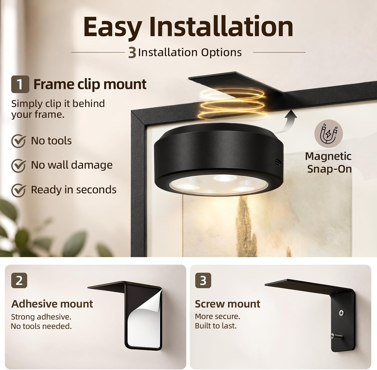 Detalle de EZVALO Picture Lights 2000mAh rechargeable lights 🖼
