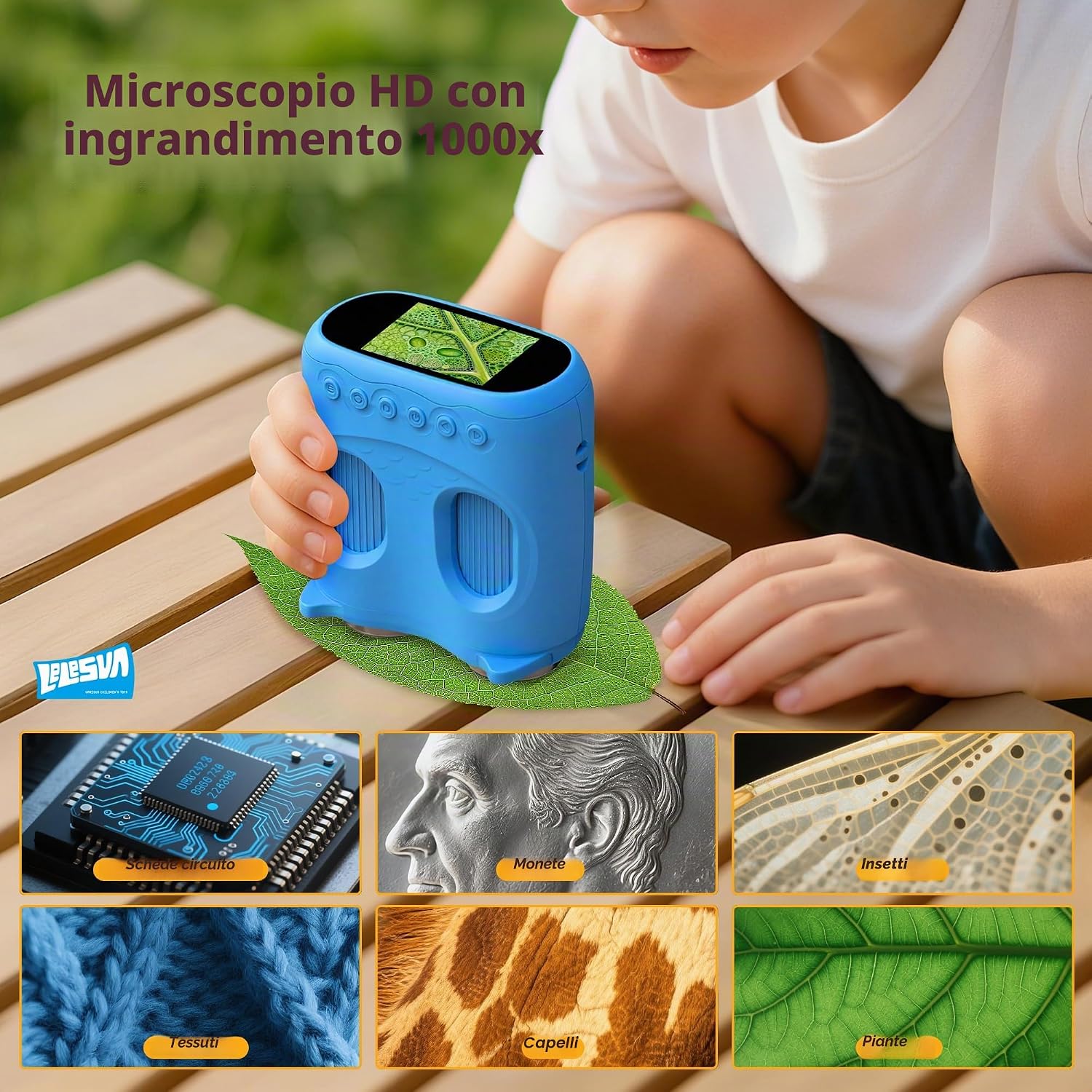 Thumbnail 5 de Microscopio e Telescopio 2 in 1: 1000x nel palmo della mano per giovani esploratori