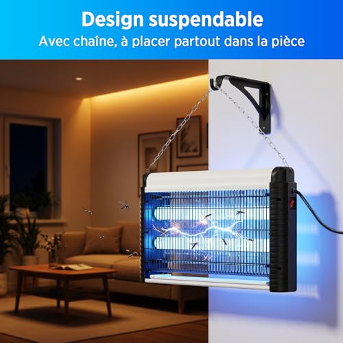 Detalle de AOKKR Tue Mouche Électrique 35W 4000V — Lampe UV puissante pour intérieur jusqu’à 80 m²