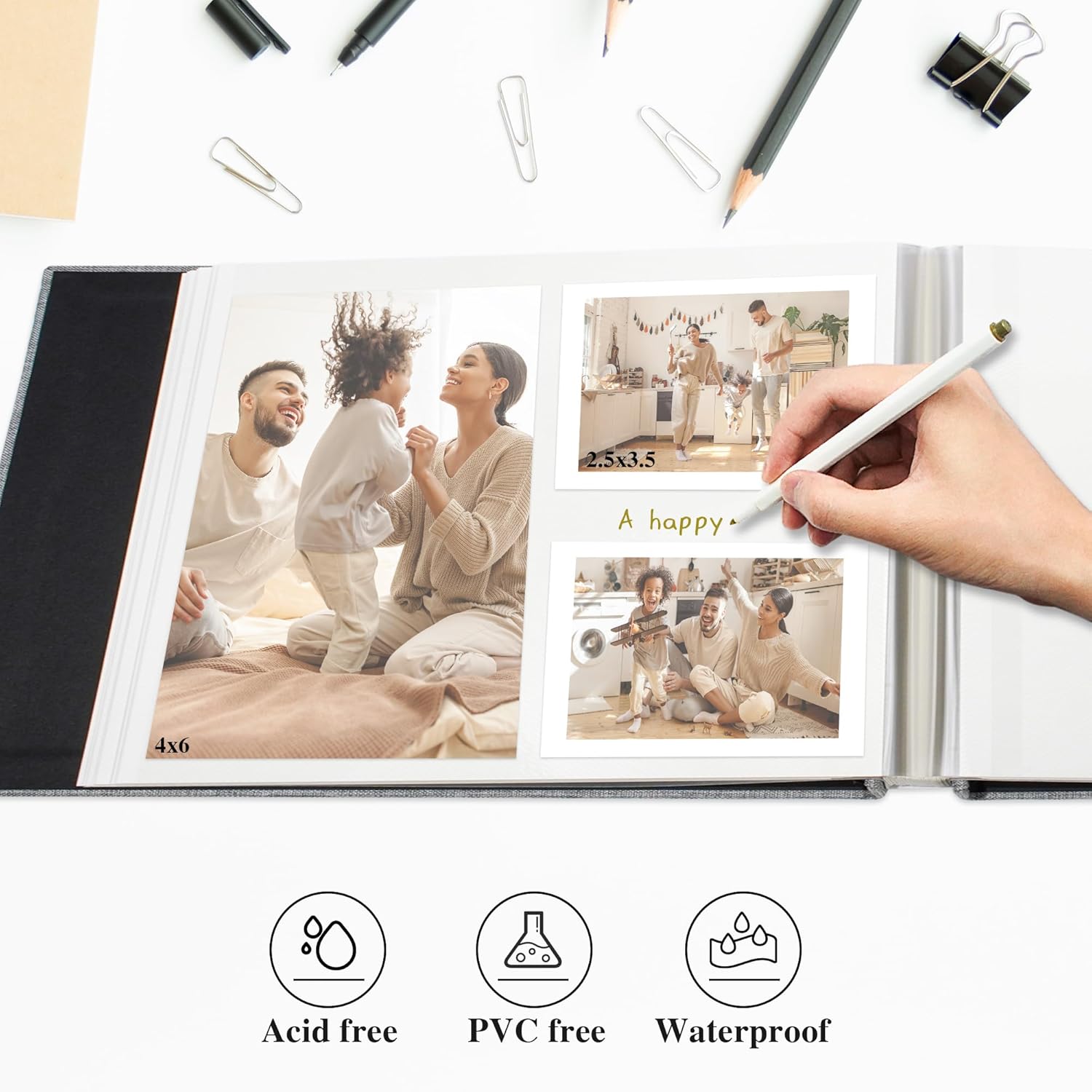 Thumbnail 4 de Vienrose Álbum de Fotos Autoadhesivo 10x15cm 📸 40 Páginas Blanco