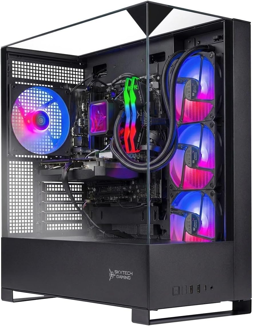 Detalle de Skytech Gaming Shadow 5 Gaming PC with Ryzen 7 9700X and RTX 5060 Ti