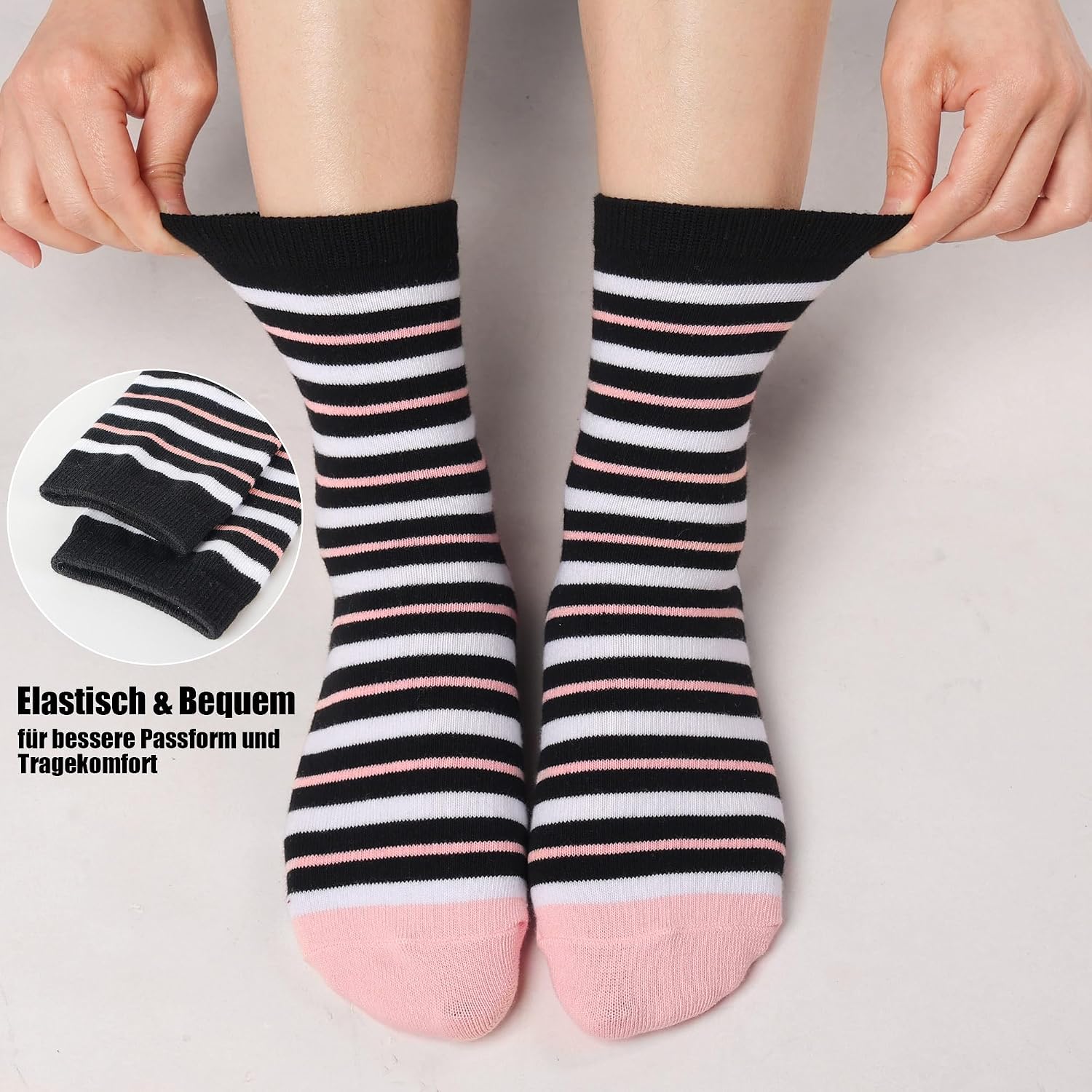 Thumbnail 4 de 10 Paar Socken Damen 39-42 Baumwolle