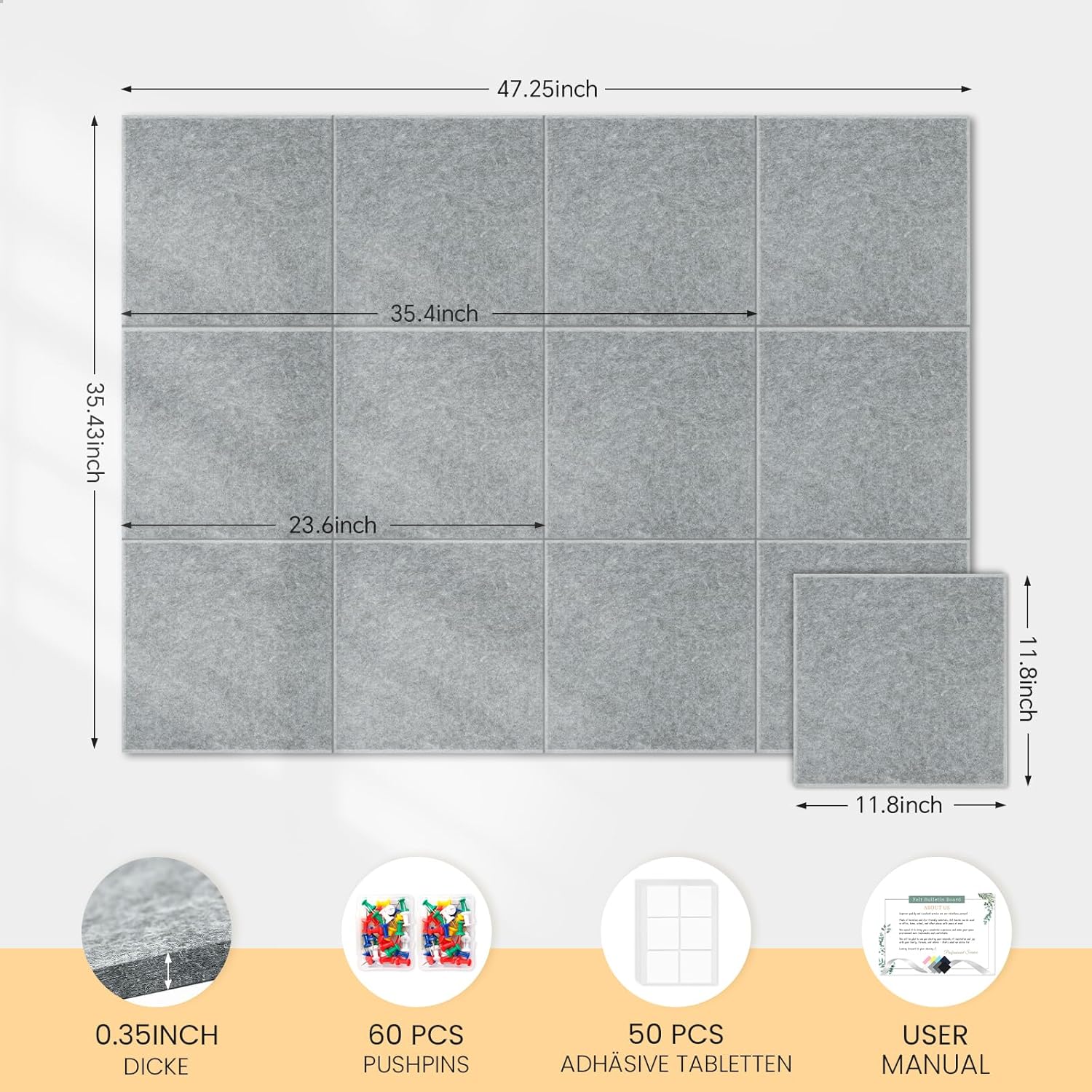 Thumbnail 6 de Großes Kork-Bulletin Board 120×90 cm für Wand 🧷