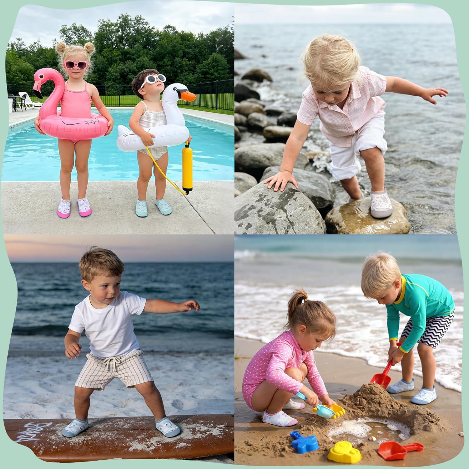 Thumbnail 1 de IceUnicorn Kinder Strandschuhe – schnelltrocknende Badeschuhe mit rutschfester Gummisohle