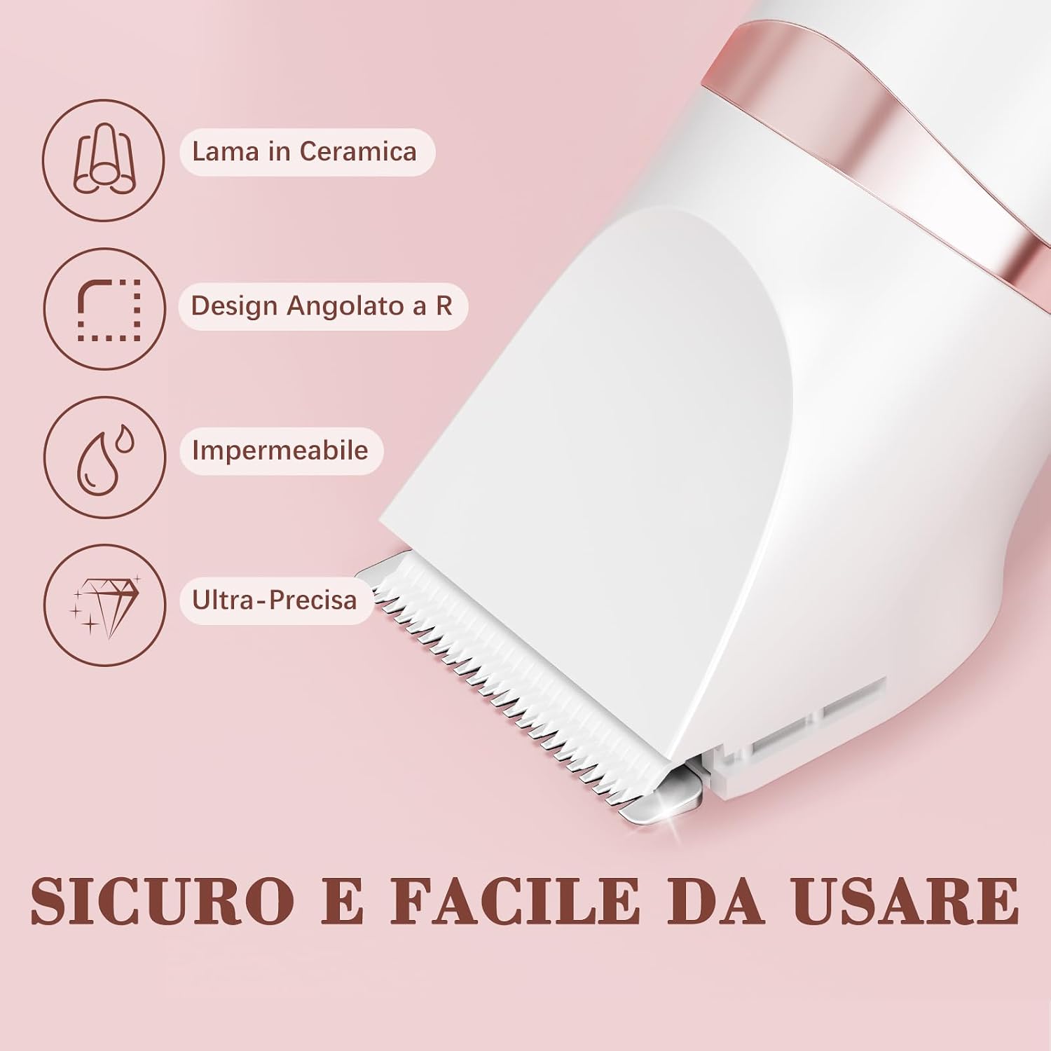 Detalle 2 de MAXGROOM Rasoio elettrico donna 3-in-1 impermeabile