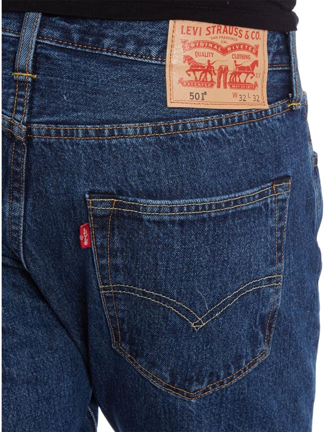 Detalle de Levi's 501 Original Fit Jeans Uomo Stonewash X 38W / 34L: classicità senza tempo con innovazione responsabile