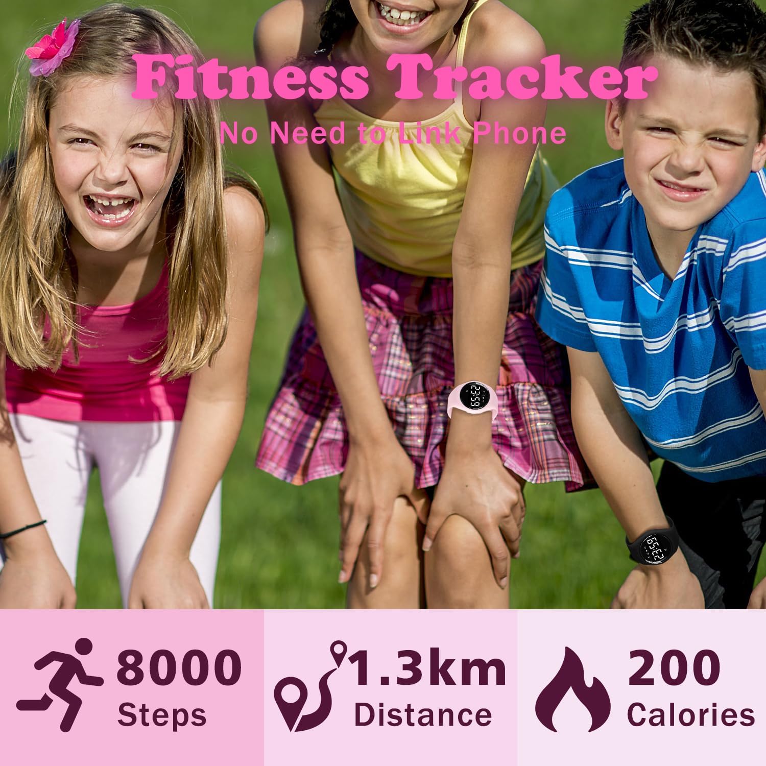 Detalle de A ALPS Kids Digital Sport Watch with Step Counter and Vibration Alarm