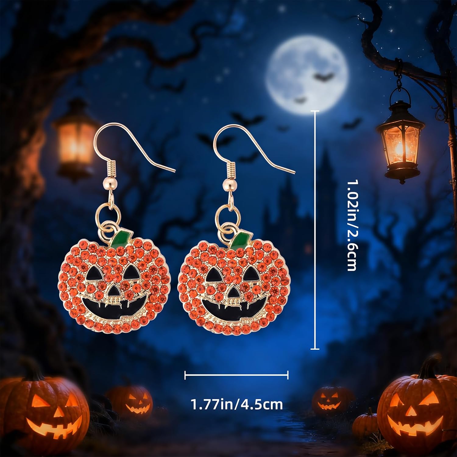 Thumbnail 4 de ORORIN Halloween Earrings 1.77 x 1.02 Inches