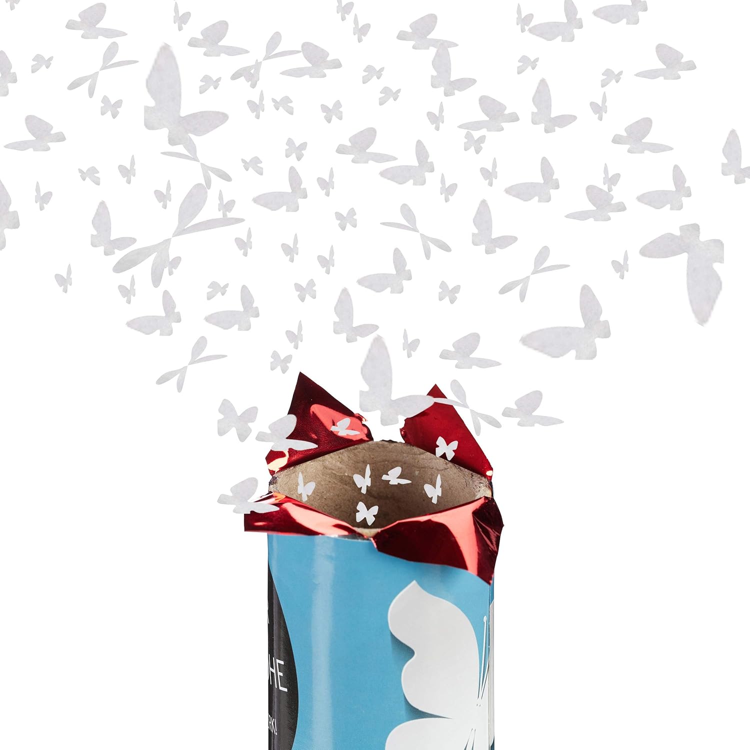 Thumbnail 5 de Relaxdays lanceur de confettis Party Popper Papillons 40 cm (blanc)
