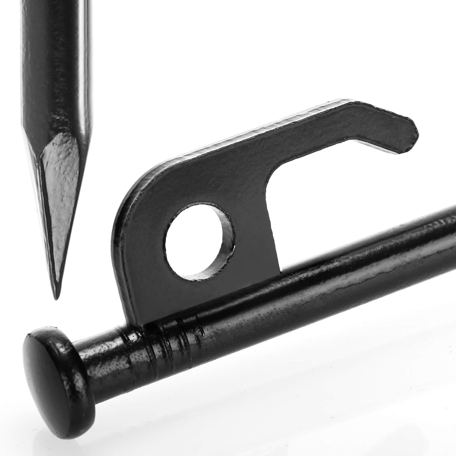 Detalle de com-four® set da 12 picchetti per tenda in acciaio con ardiglione, 20 cm