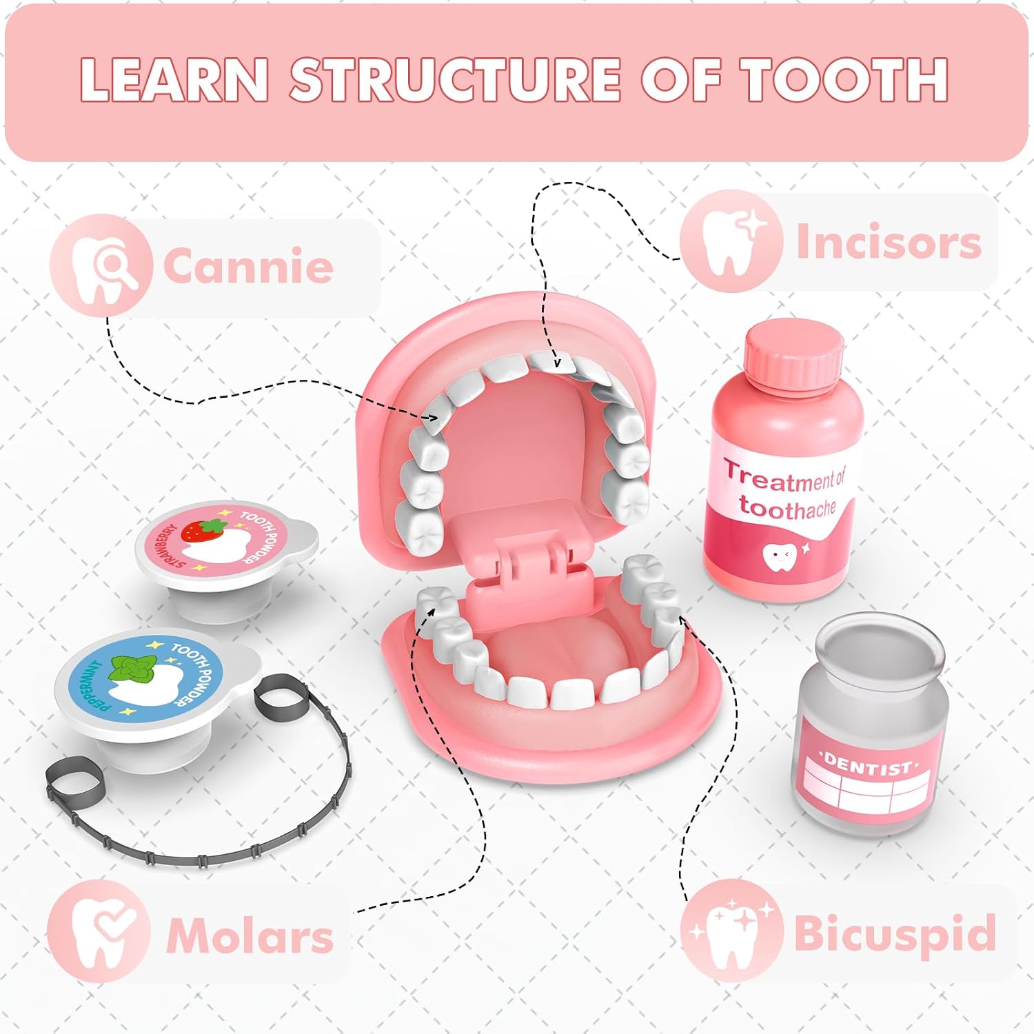 Detalle 2 de Dentist Toys for Kids Girls Dental Kit