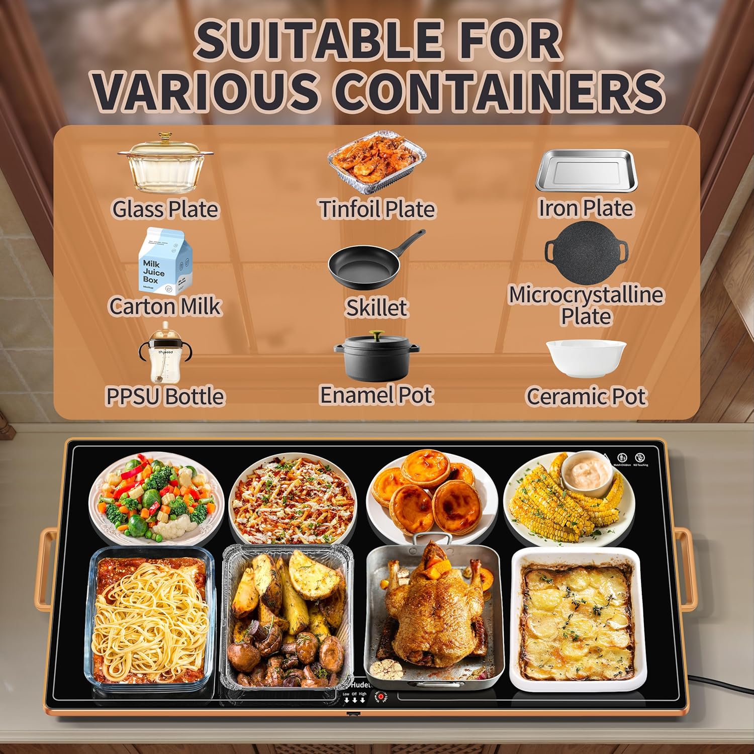 Thumbnail 4 de Warming Mat for Food XXL 32x18 Temperature Control 🍽
