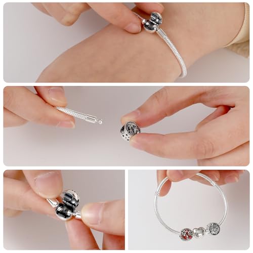 Thumbnail 4 de Ruaidhra Moments Herz Charms Armband aus 925er Silber, 18 cm