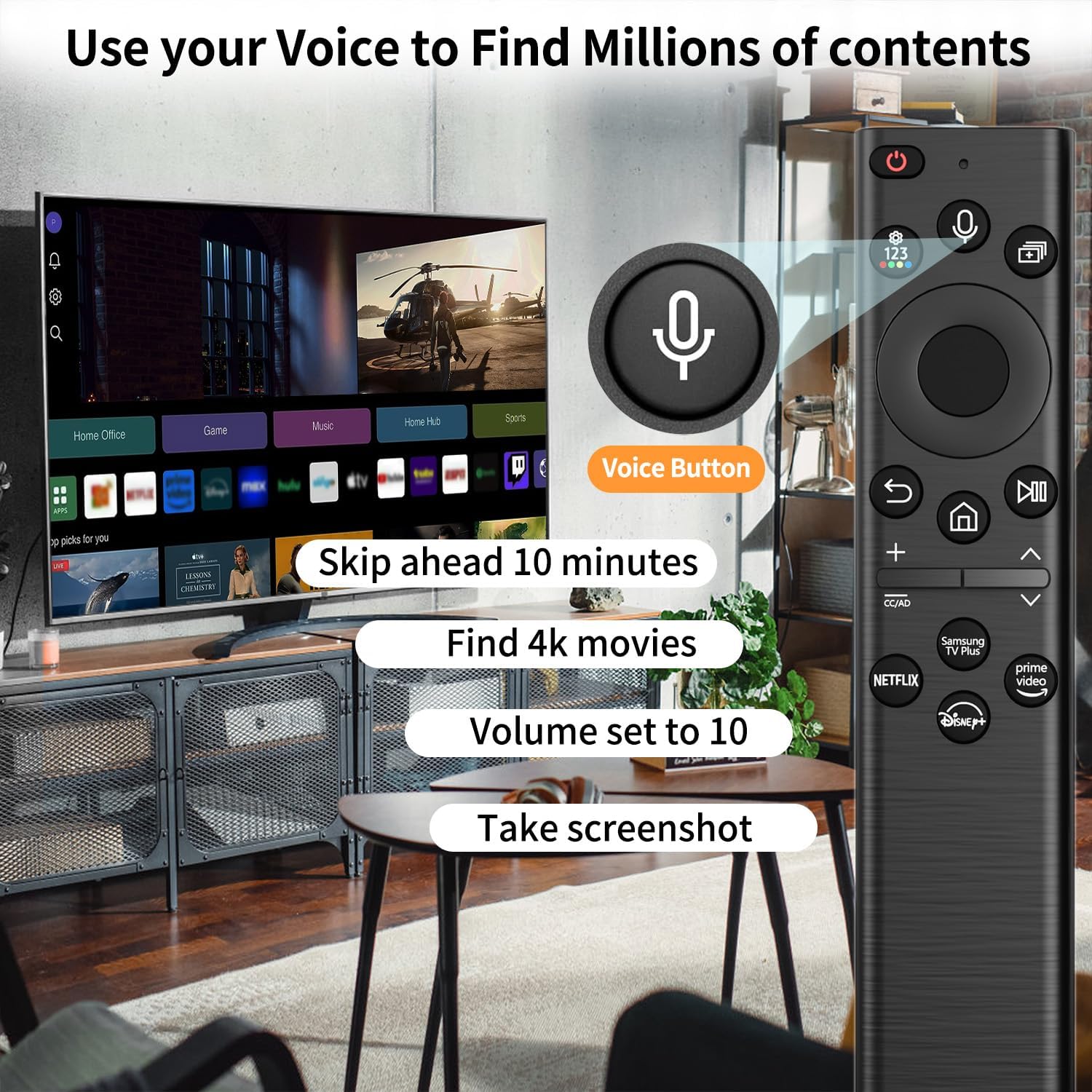 Detalle de Samsung-Compatible Solar Voice Remote