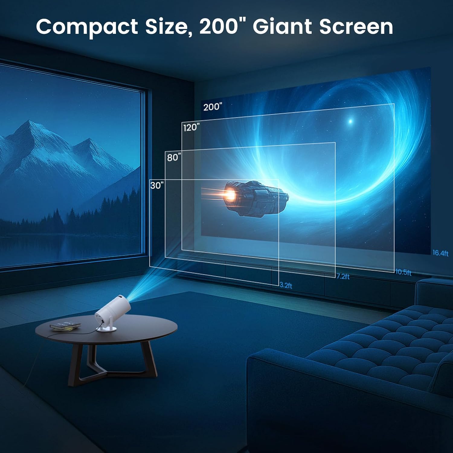 Detalle de Mini Portable Projector 1080P 📽
