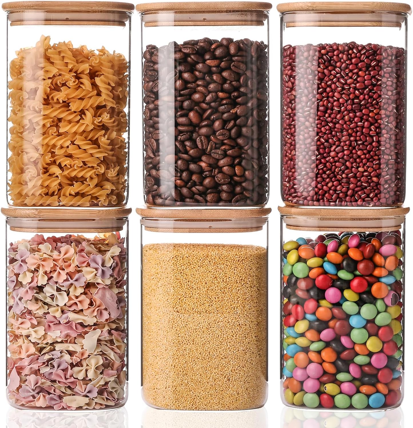Thumbnail 6 de Glass Storage Jars 50 oz 6-Pack airtight canisters 🍶