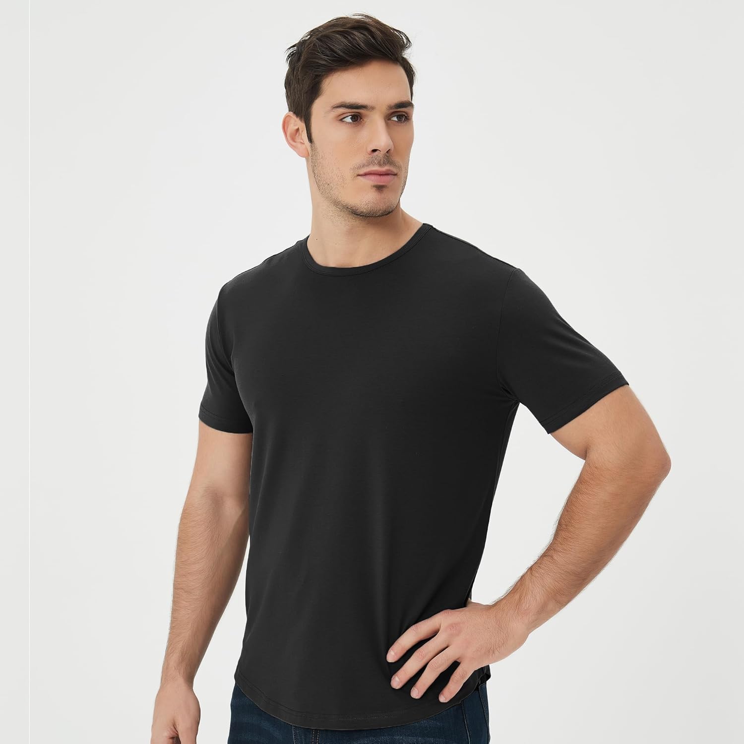 Thumbnail 2 de Netdraw Men's Ultra-Soft Bamboo Viscose T-Shirt with Curved Hem