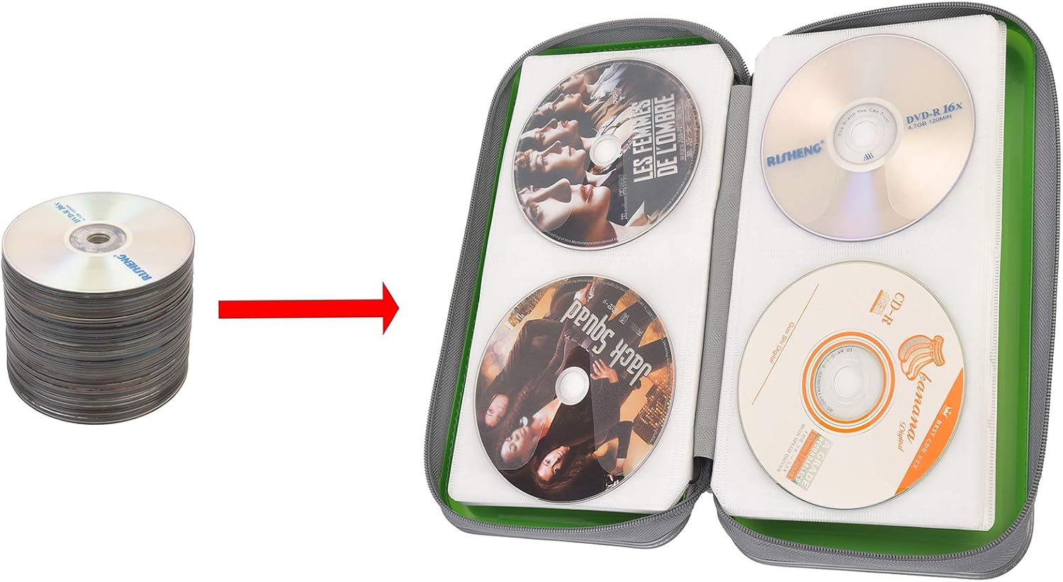 Detalle 2 de CD-Hülle für 96 CDs DVDs aus Hartplastik
