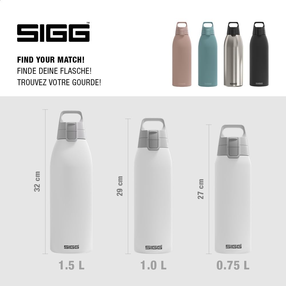 Thumbnail 4 de Sigg Shield Therm One Isolierte Trinkflasche – 0,5 l / 0,75 l / 1 l, BPA-frei, spülmaschinenfest, 90% recycelter Edelstahl