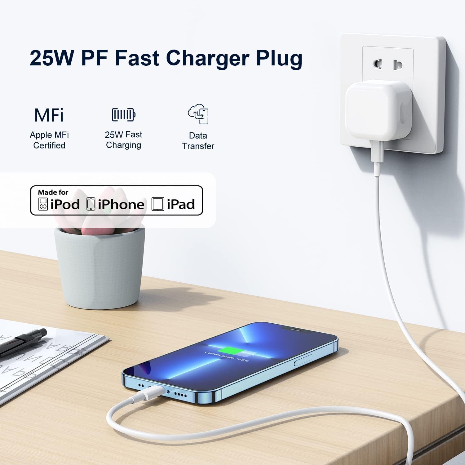 Thumbnail 5 de USB-C fast charge UK plug 25W