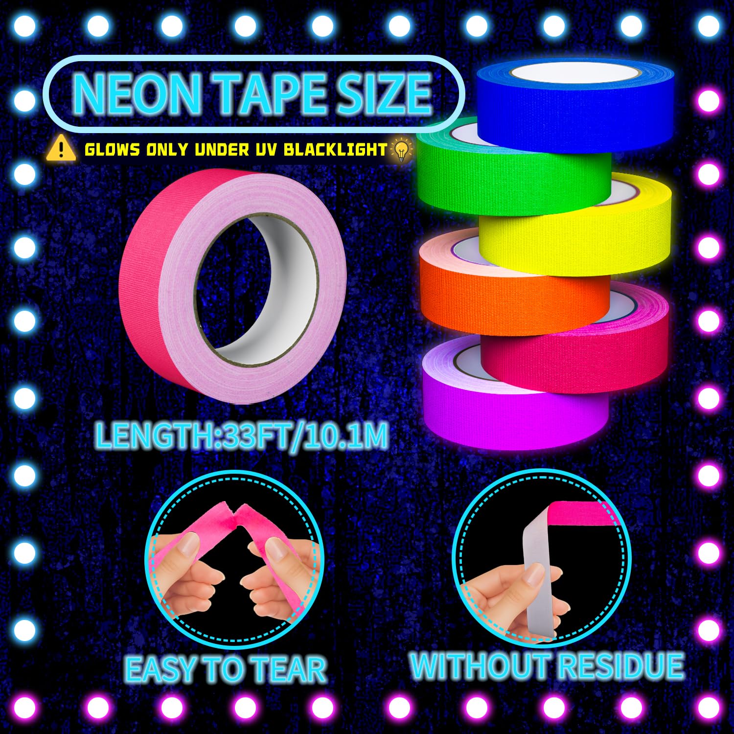 Detalle 2 de SWRT Fluorescent Gaffer Tape, 0.6 in