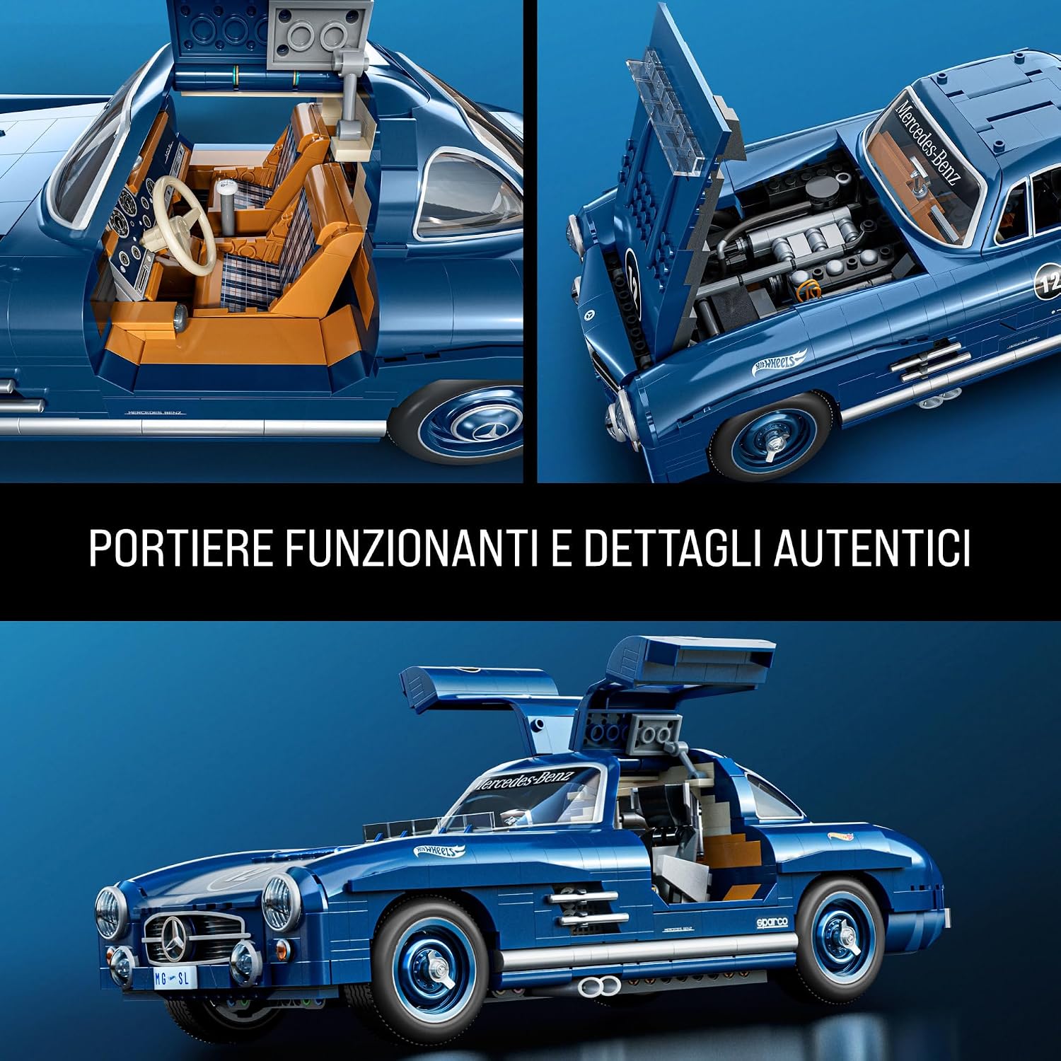 Thumbnail 5 de Mattel Brick Shop Hot Wheels Mercedes‑Benz 300 SL 1.600 pezzi