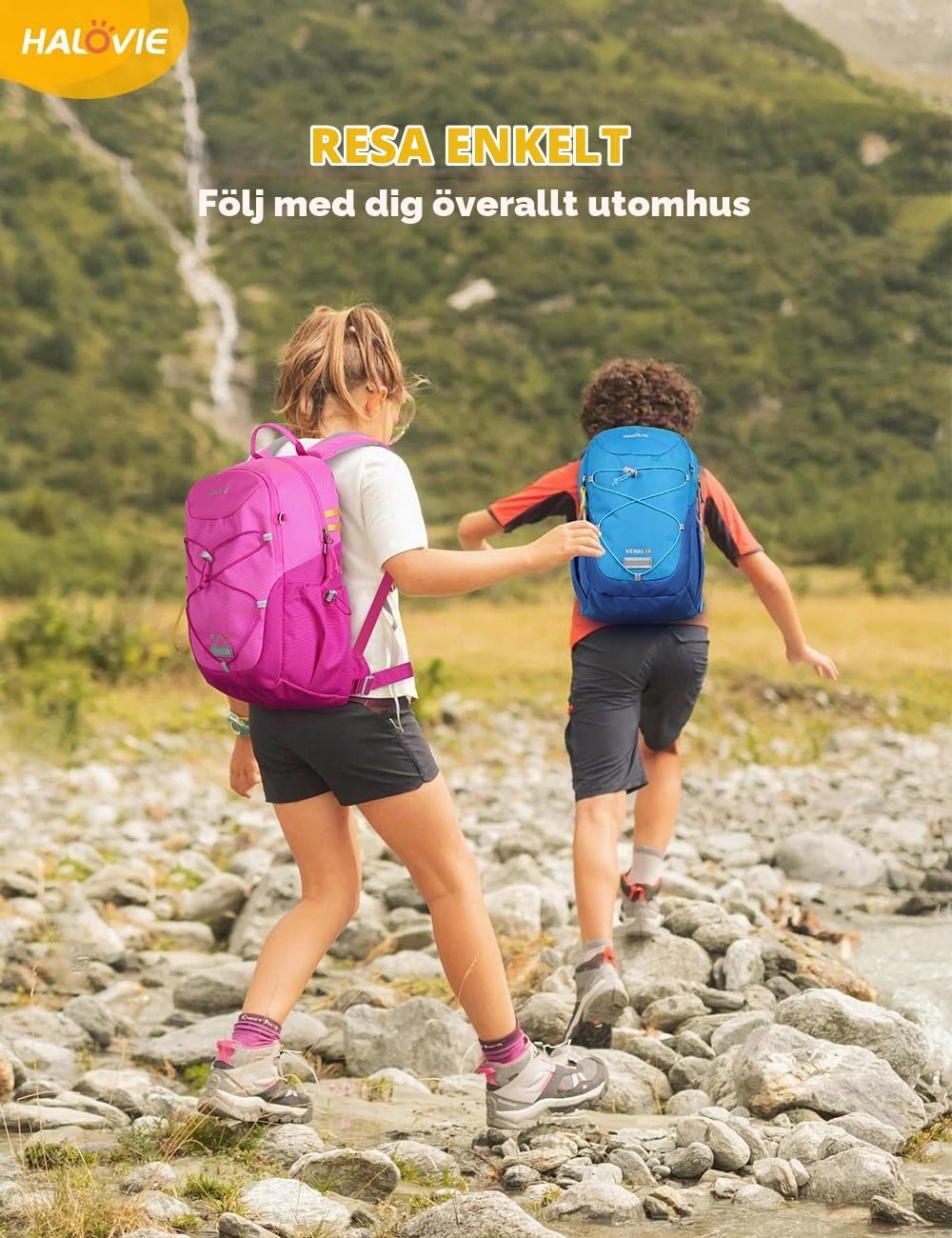 Detalle de HALOVIE Venki15 barnryggsäck 15 liter med ventilerad ryggpanel