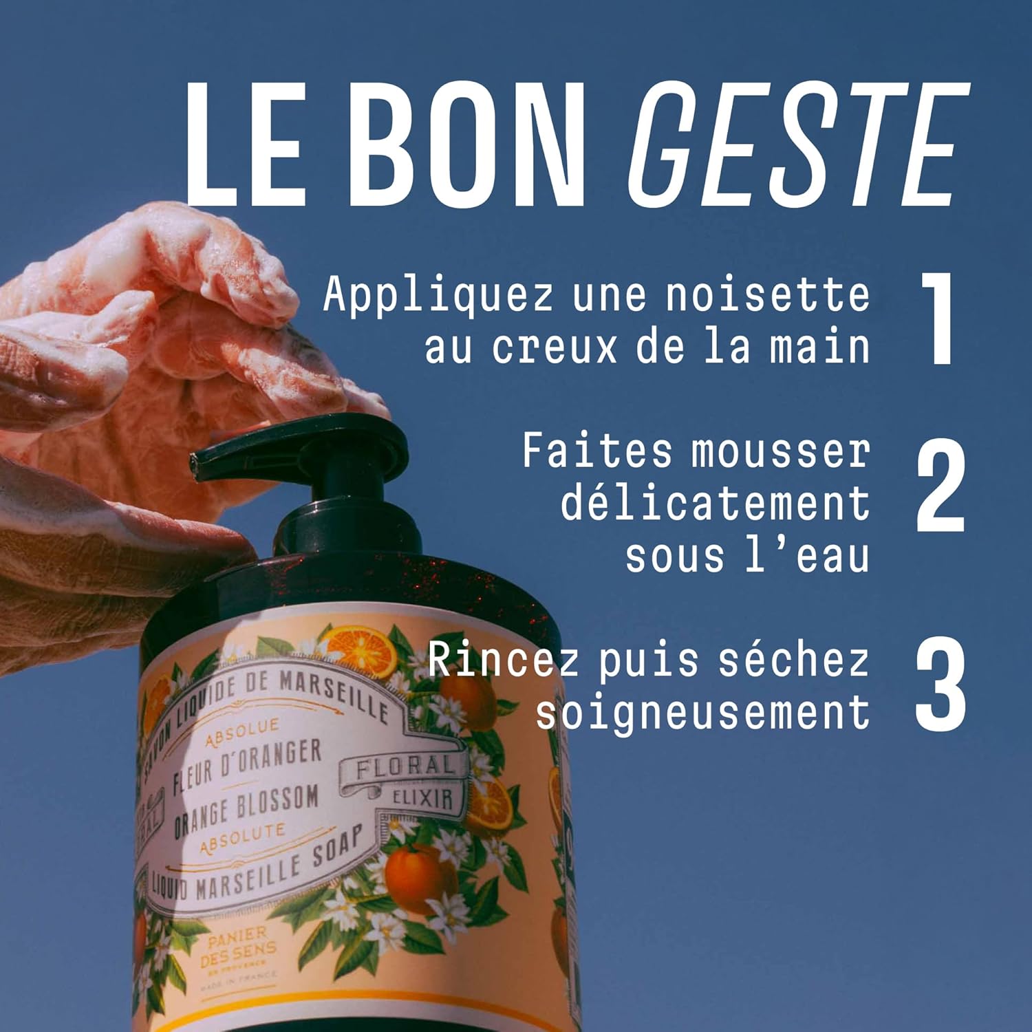 Thumbnail 5 de Savon Liquide Mains Fleur d’Oranger 500 ml – Panier des Sens, Marseille