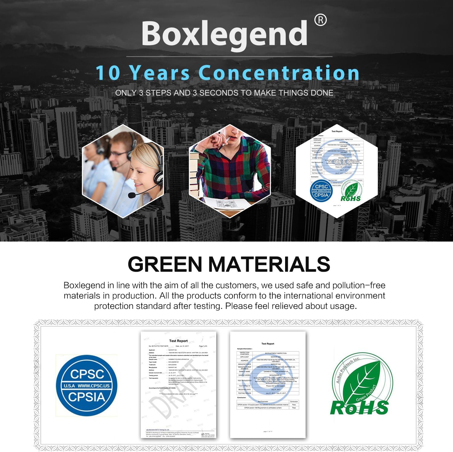 Thumbnail 6 de BoxLegend V3 Plieur de vêtements pour T-shirts, chemises et linge (enfants & adultes) – Bleu