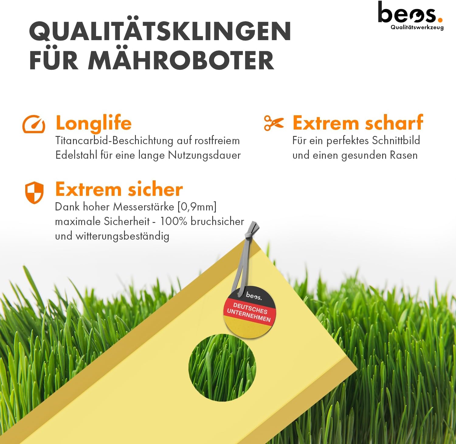 Thumbnail 3 de BEOS 30x Premium Titan Ersatzmesser & Schrauben – kompatibel mit Eufy Mährobotern