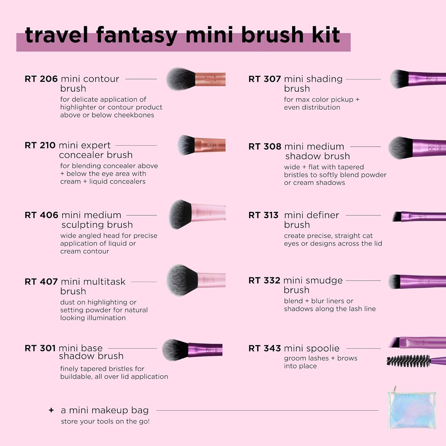 Thumbnail 2 de Real Techniques Kit de minibrochas Travel Fantasy ✨ 11 piezas