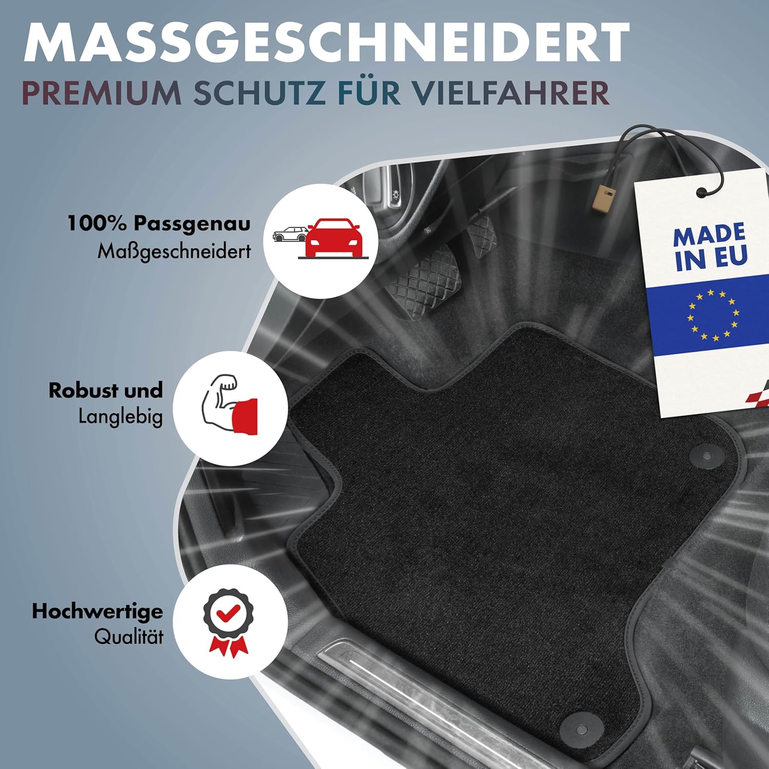 Thumbnail 1 de WALSER Premium Tapis de sol velours pour Golf 5