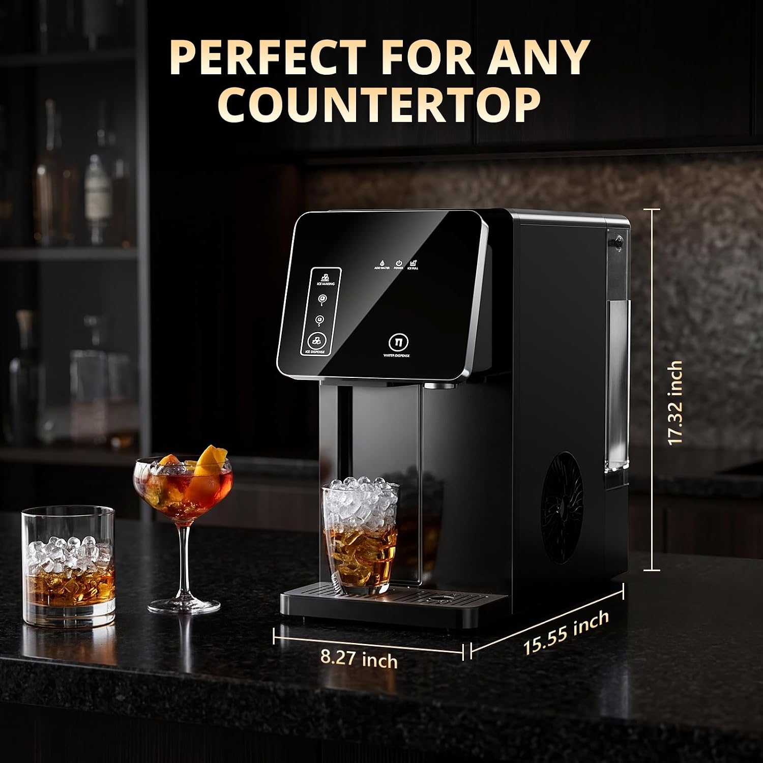 Detalle 1 de COWSAR HZBY-12 2-in-1 Countertop Ice Maker and Cold Water Dispenser