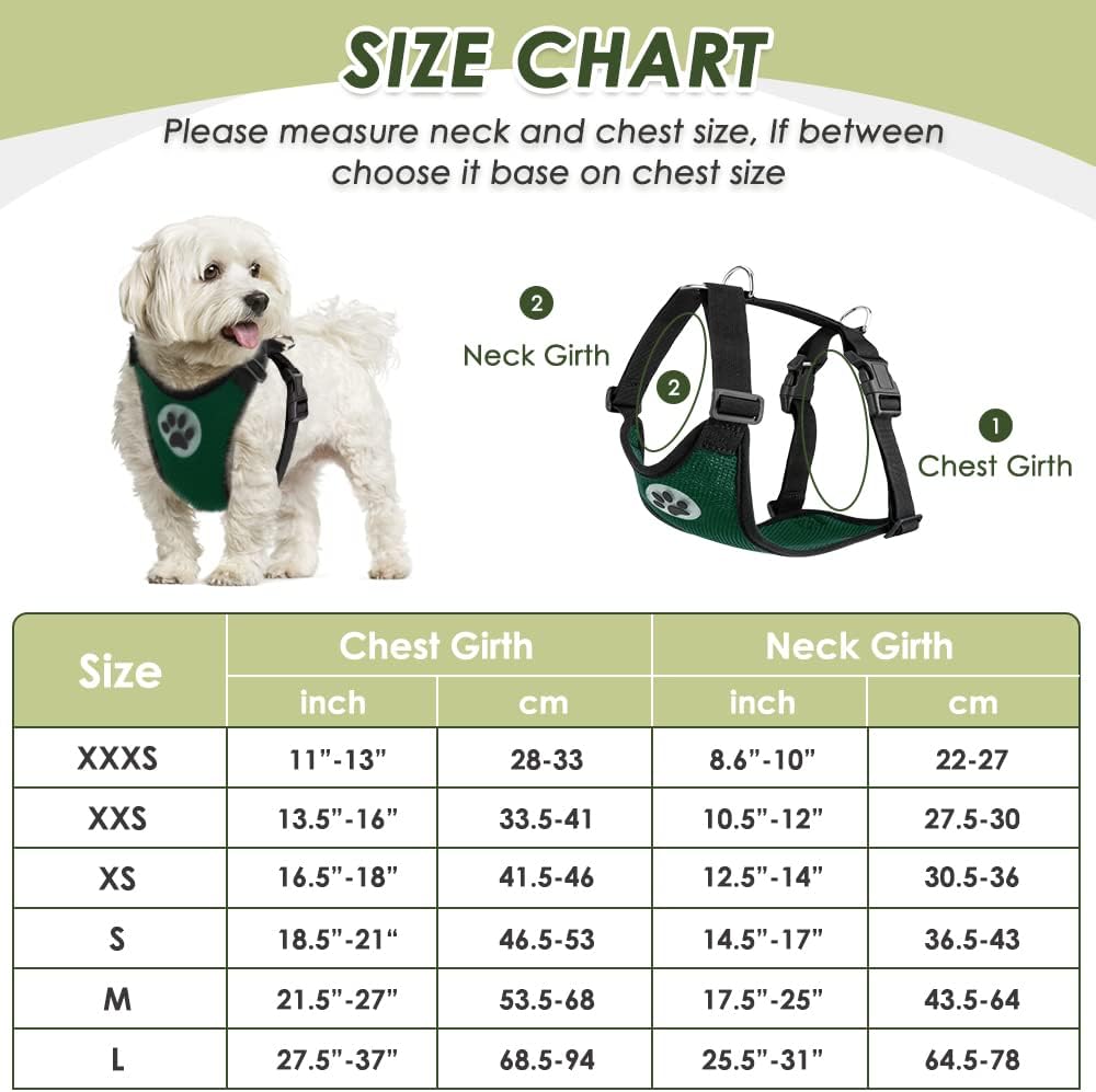 Detalle de Nasjac Dog Car Harness with Seat Belts – Safe Travel Vest for Small to Medium Dogs