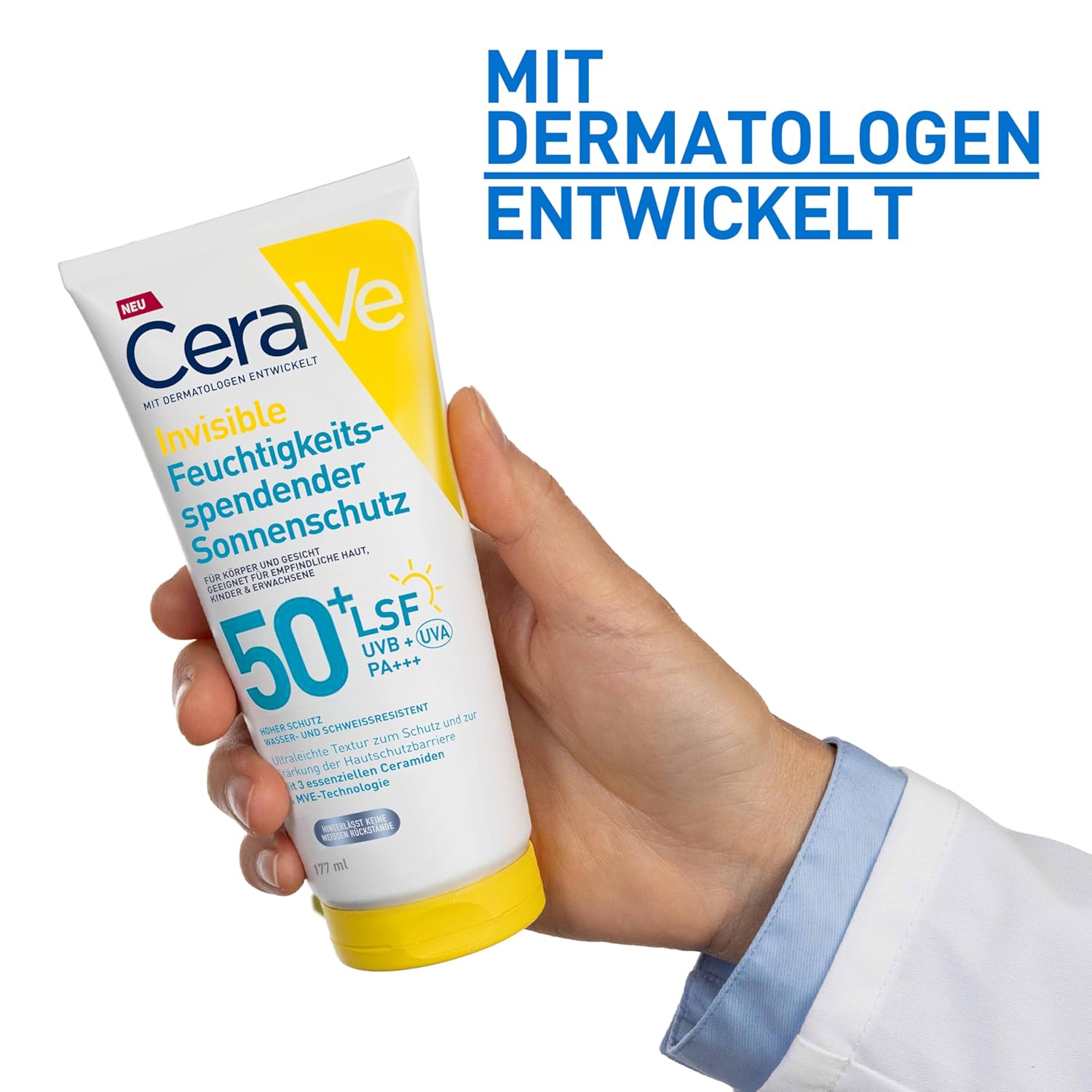 Detalle 2 de CeraVe Invisible Feuchtigkeitsspendender Sonnenschutz SPF 50+ – Unsichtbarer Schutz mit Feuchtigkeit