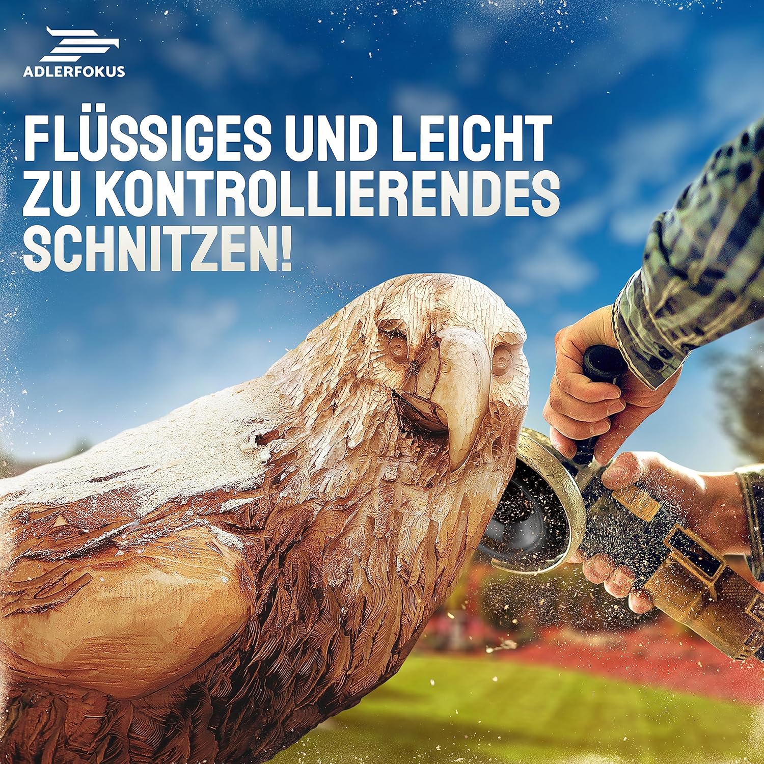 Thumbnail 6 de Adlerfokus Holz-Schleifscheibe 115 mm für Winkelschleifer – Flexscheibe zum Schruppen, Raspeln und Fräsen in Holz