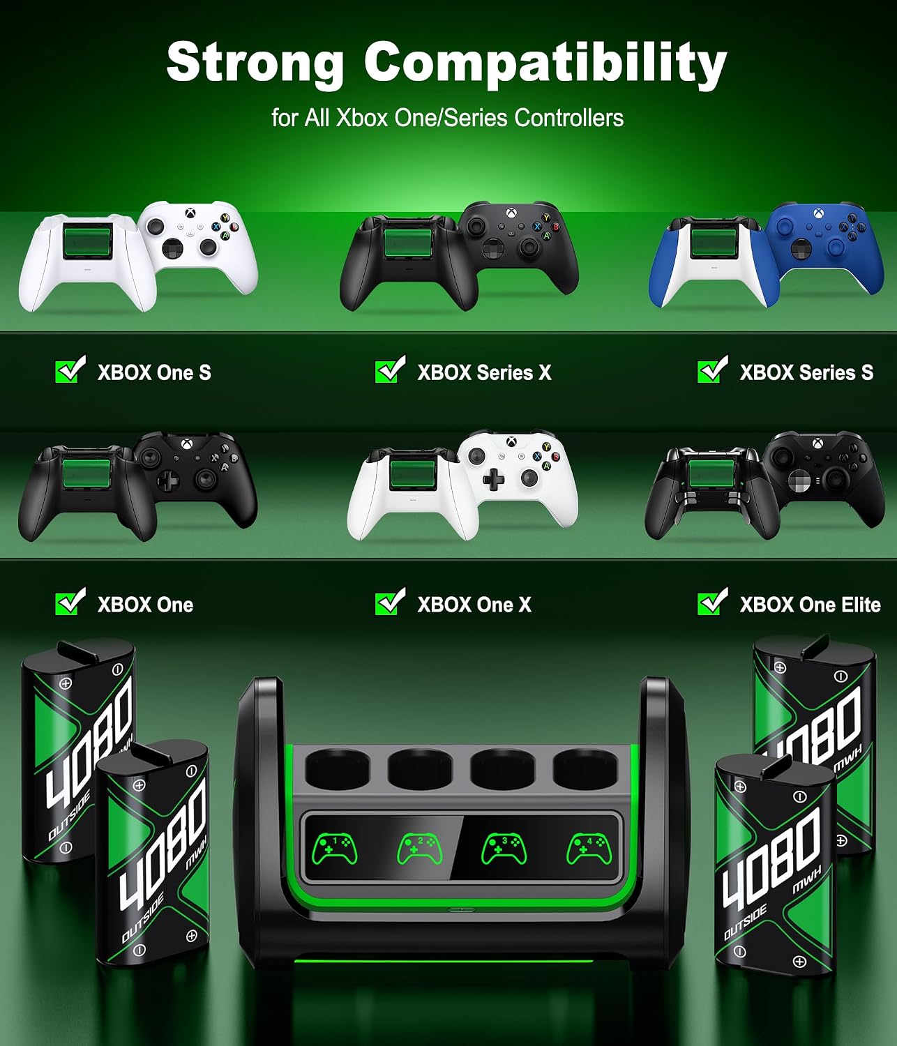 Thumbnail 3 de Controller Akku 4x4080 mWh für Xbox