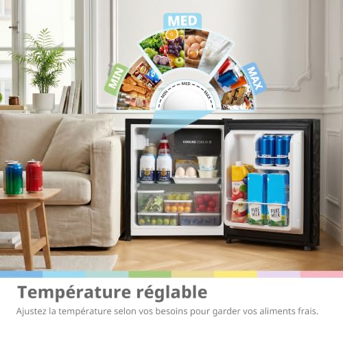 Thumbnail 6 de COMFEE' RCD48BF2EUY(E) Mini Réfrigérateur noir 43 L avec Chiller Box