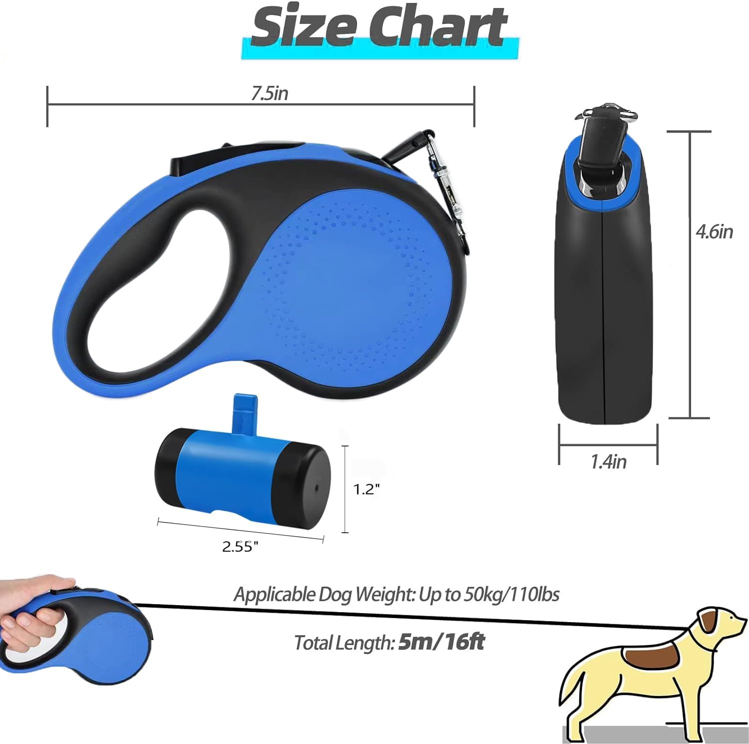 Thumbnail 4 de HurLuksi Extendable Dog Lead 5m 🐕