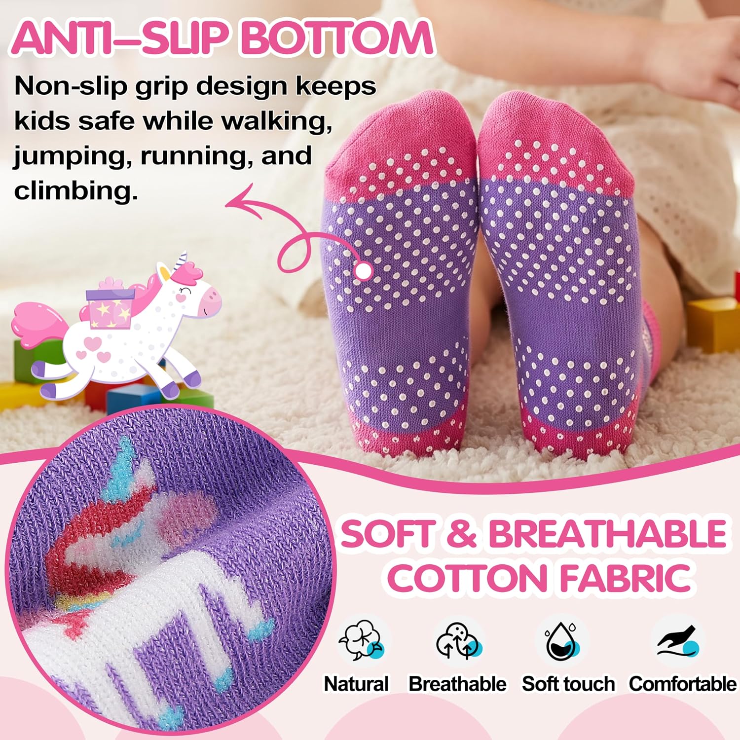 Thumbnail 4 de Welwoos Baby Grip Socks, Cotton