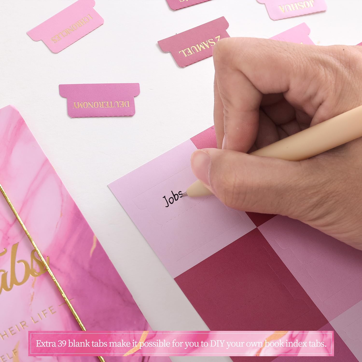 Thumbnail 6 de VYRANA LLSYT-Pink Laminated Bible Tabs, Pink and Gold Foil, 105-Piece Set