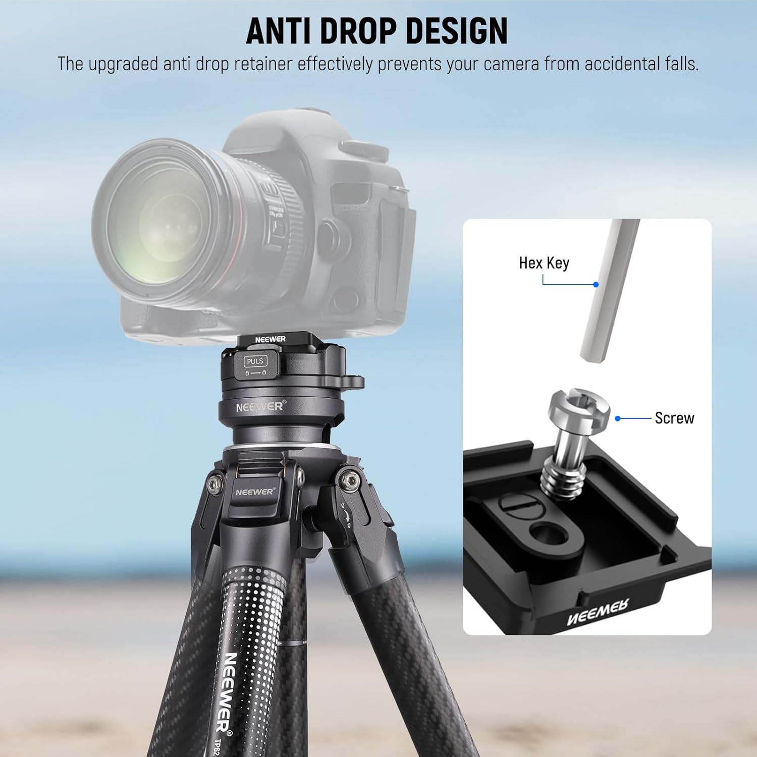 Thumbnail 3 de NEEWER Piastra a sgancio rapido tipo Arca con vite 1/4" (UA078) per DJI RS e accessori