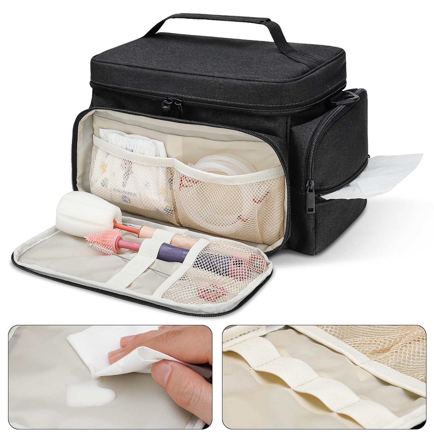 Detalle de GDNasist Breast Pump Bag for Spectra S1 and S2 with Waterproof Mat
