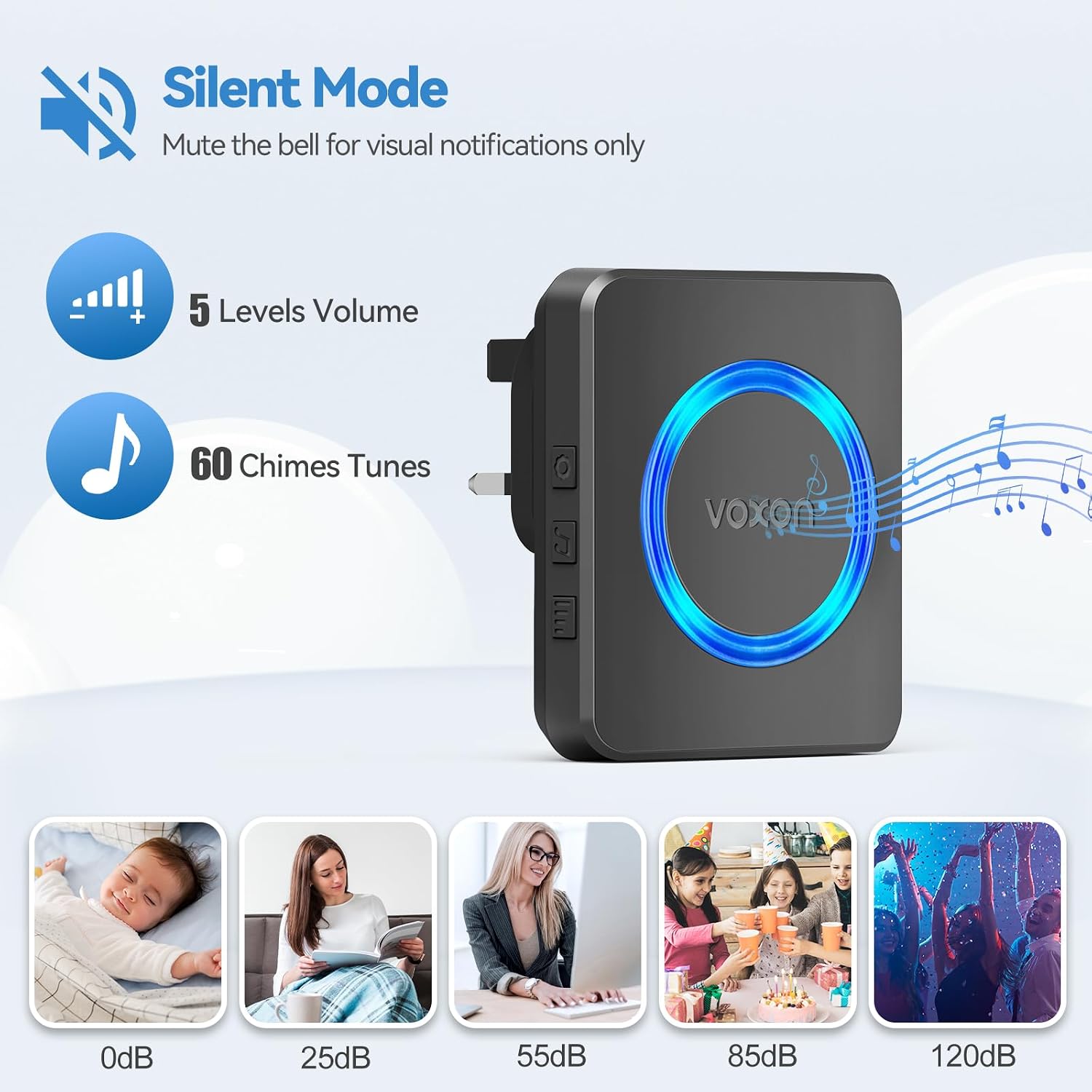 Thumbnail 5 de VOXON Wireless Doorbell 1300 ft range ๐