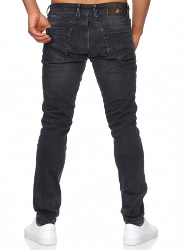 Detalle 2 de Tazzio Jeans Herren Slim Fit Stretch – Denim 16533 (32/32, Schwarz) mit moderner Passform