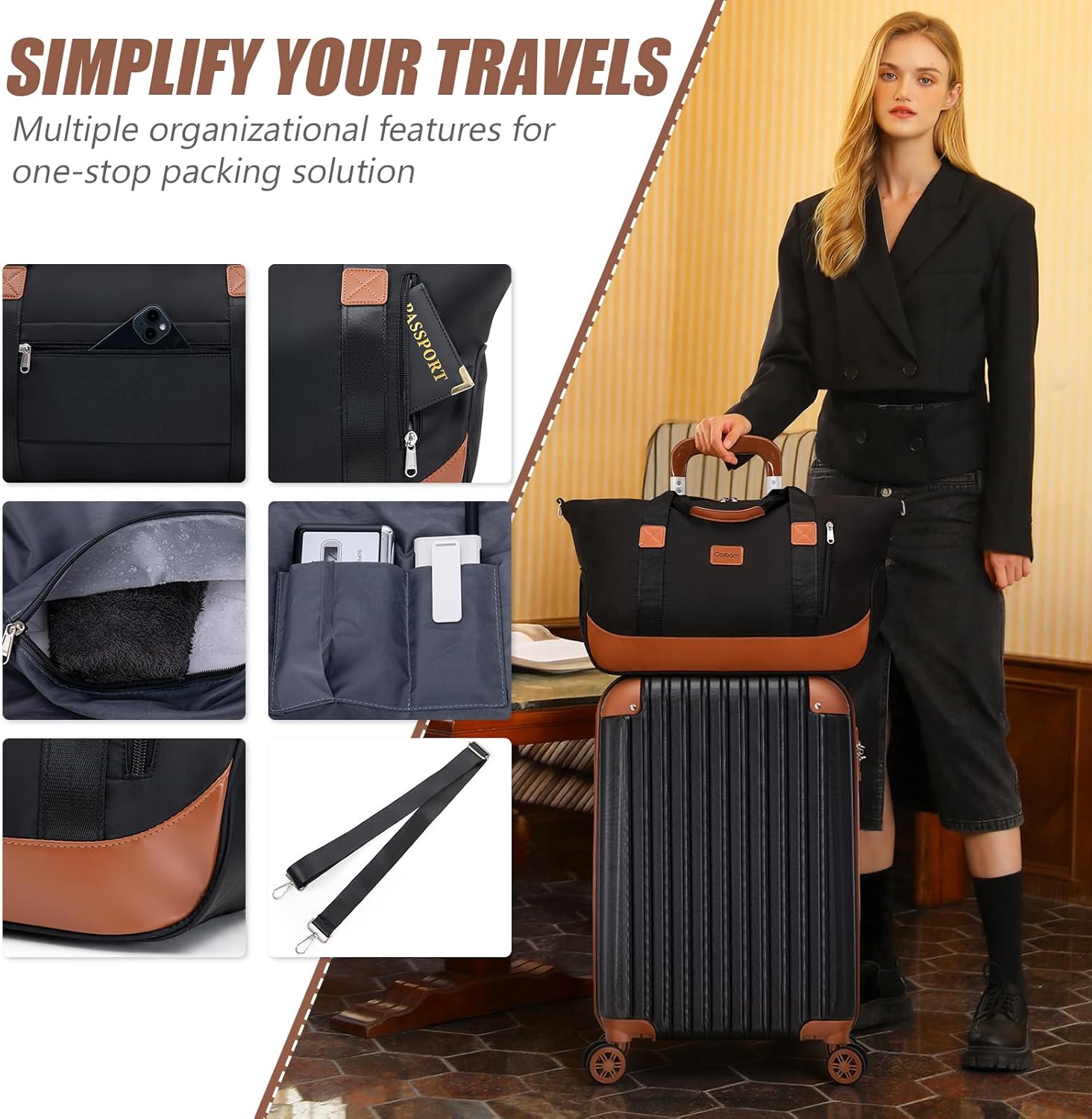Thumbnail 4 de Cosbarn 5-Piece ABS Luggage Set with TSA Lock and Spinner Wheels