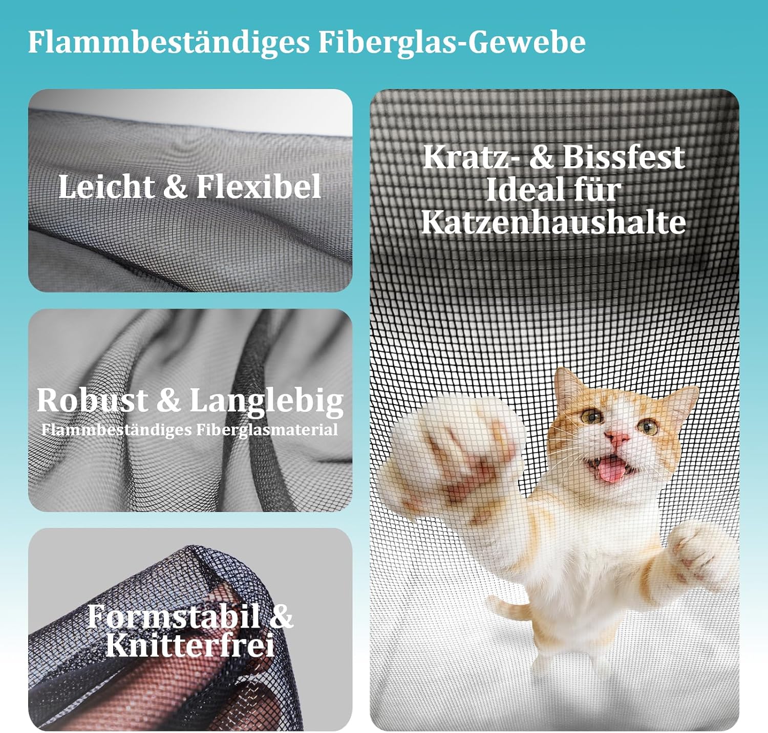 Thumbnail 6 de Apalus VP Pro Premium Fliegengitter für Balkontüren – 100x220 cm, Glasfaser, magnetischer Verschluss