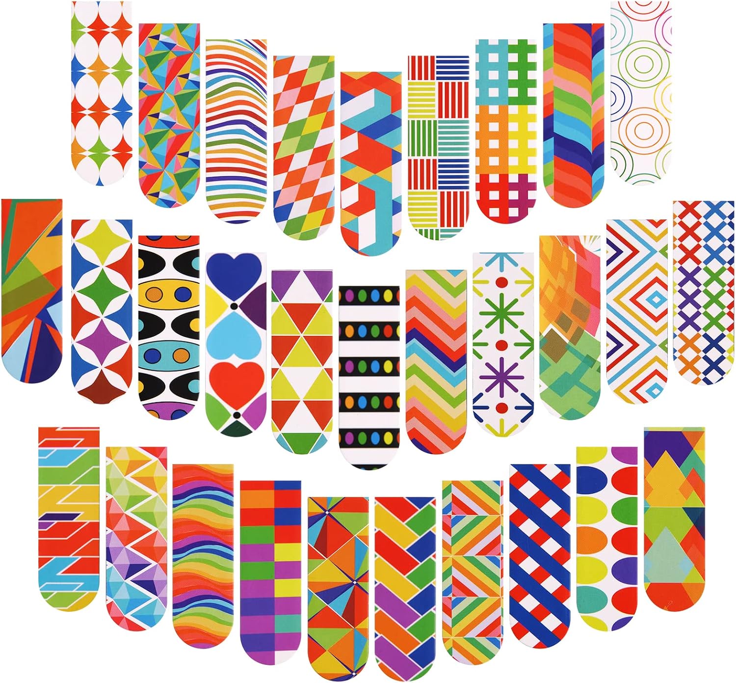 Detalle de Vicloon 30 sztuk-styl geometryczny magnetische paginamarkeerders, 30 stuks