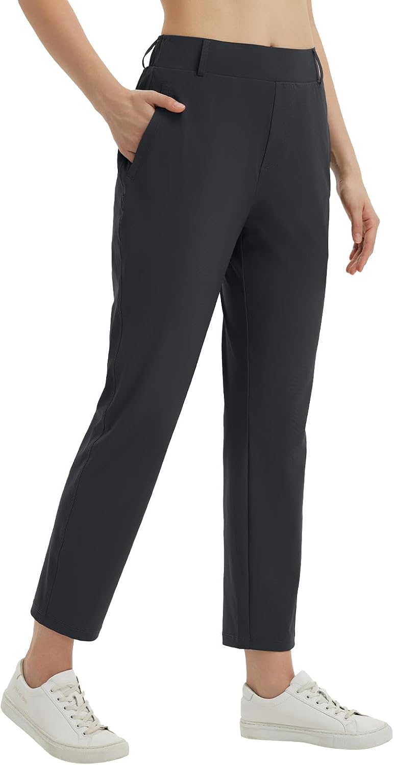 Detalle de baleaf Women's Golf Pants with Belt Loops: 4-Pocket, UPF 50+, Stretch Travel Dressy Casual Slacks